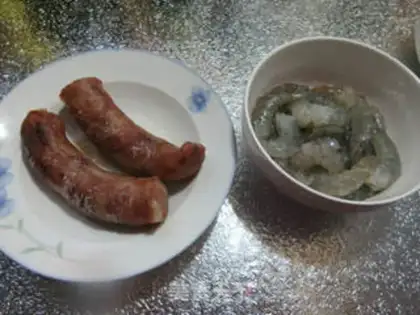 Make Sausage shrimp step 0