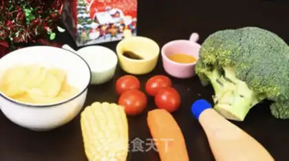 Make A healthy, less fat Christmas tree, a saloon salad step 0