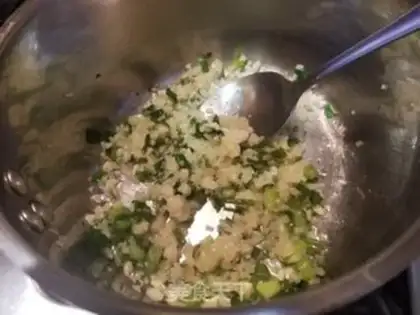Make A fan with garlic and lobster step 7
