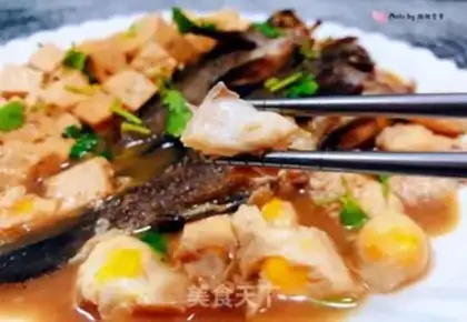 Make Cricket egg tofu, black fish step 12