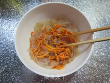 Make Worms and mushrooms mixed with seafood step 6