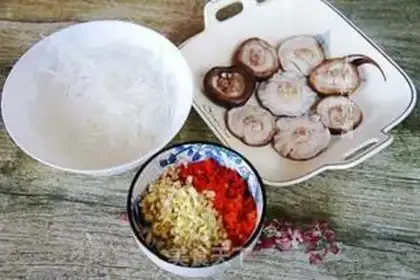 Make Garlic fan steamed mushrooms step 2
