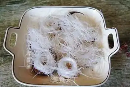 Make Garlic fan steamed mushrooms step 4