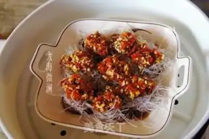 Make Garlic fan steamed mushrooms step 6