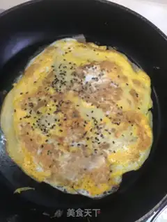 Make Egg sesame pancakes step 6