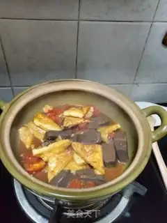 Make Tofu roasted duck blood step 8