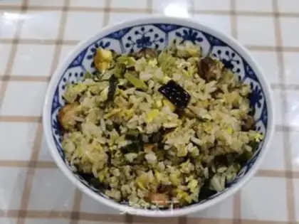 Make Snowball egg rice step 7