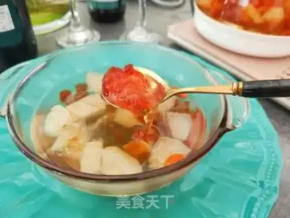 Make Peach gel and Sydney soup step 10