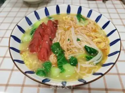 Make A green egg noodles step 6