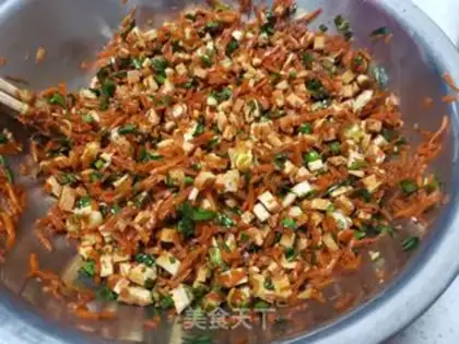 Make Carrot tofu bag step 5