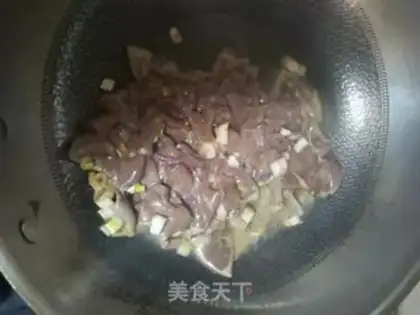 Make Spinach fried liver step 5