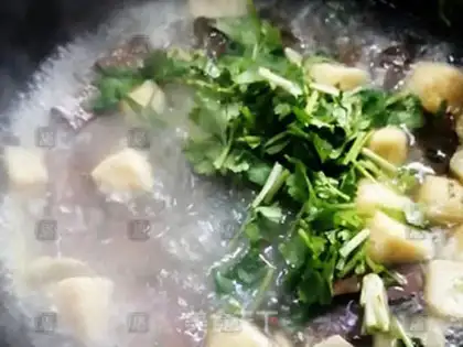 Make Duck blood fan soup step 7
