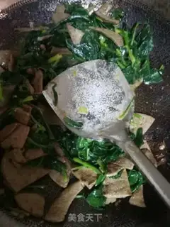 Make Spinach fried liver step 8