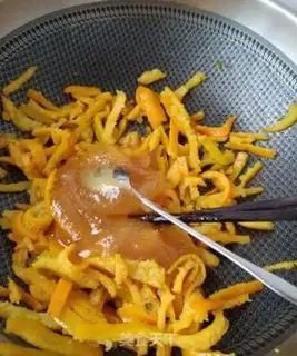 Make Orange-skin honey tea step 11