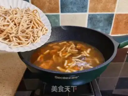 Make Hands on pumpkin noodles step 12