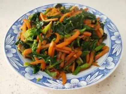 Make Carrot, spinach step 6