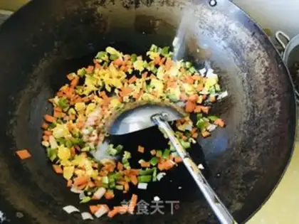 Make Egg fried rice step 1
