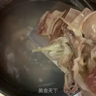 Make White radish to dry the squid soup step 5
