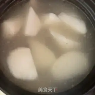 Make White radish to dry the squid soup step 6