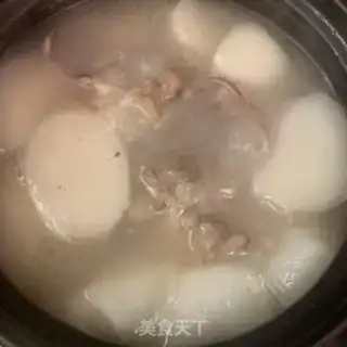 Make White radish to dry the squid soup step 7