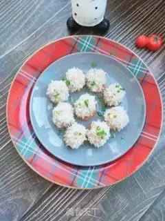 Make Steam rice balls step 8