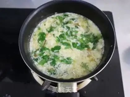 Make Spleen spleen and egg soup step 5