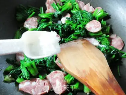 Make Sausage spinach step 7
