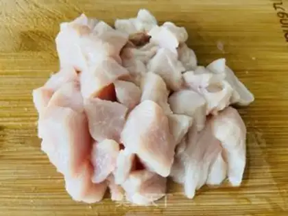 Make Simple, delicious chicken sausages. Kids love it step 2