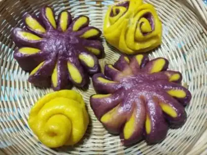 Make Flower buns step 21
