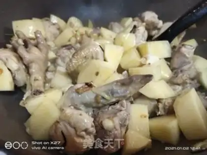 Make Potato chicken step 5