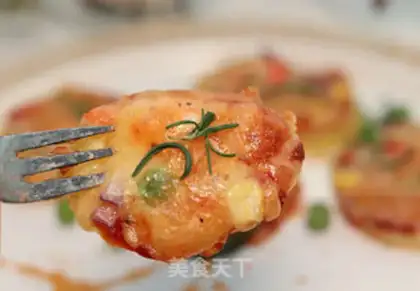 Make A little potato pizza for shrimp step 10