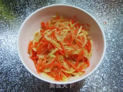 Make A carrot, a potato roll step 5