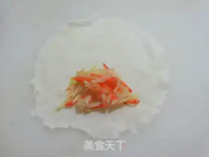 Make A carrot, a potato roll step 6