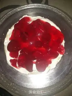 Make Strawberry hearts cake step 18