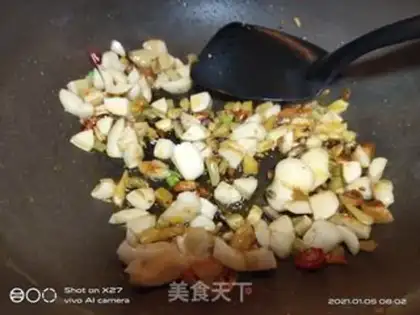 Make "Sacred fruit ham and rice." step 3