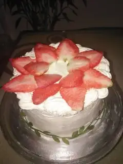 Make Strawberry hearts cake step 31