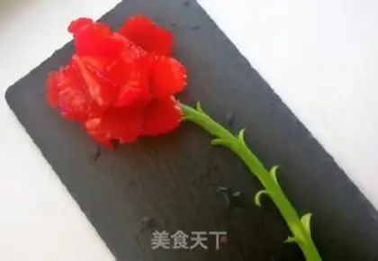 Make Strawberry garlic roses step 9