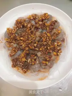 Make Garlic fan steamed shrimp step 7