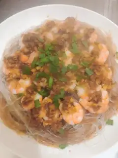 Make Garlic fan steamed shrimp step 8