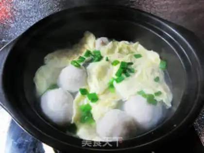 Make Squidball egg soup step 5