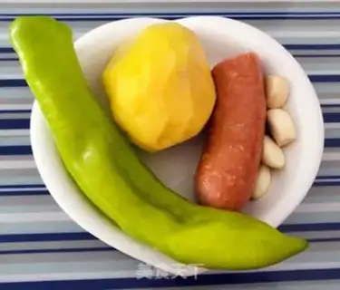 Make Potato silk with pepperoni step 0