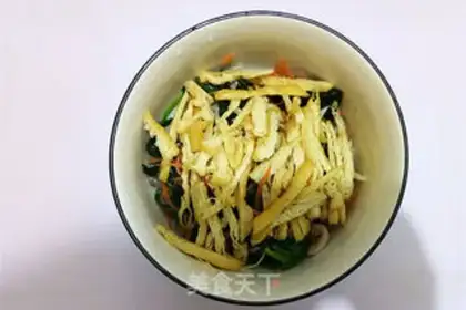 Make A spinach mushroom step 5