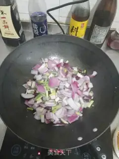 Make Onion onion egg fried wood step 4