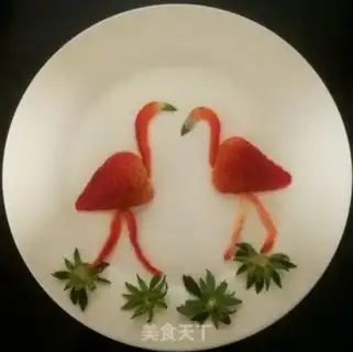 Make Strawberry flamingos step 6