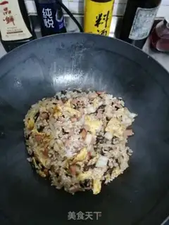 Make Eggs and ham and rice step 3