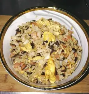 Make Eggs and ham and rice step 4