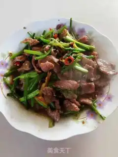 Make Celery fried lamb step 6