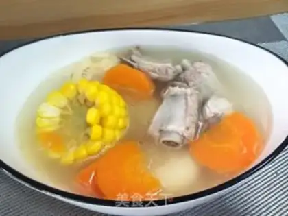 Make Carrot horse-toe corn bouquet soup step 6
