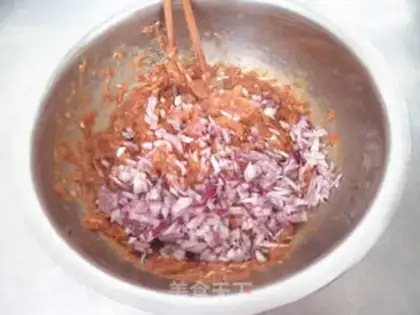 Make Pumpkin carrot pork dumplings step 6