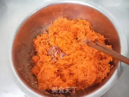 Make Pumpkin carrot pork dumplings step 7